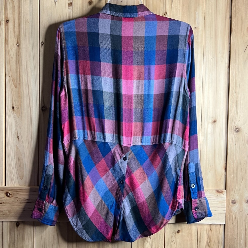 Lucky Brand Womens Plaid Button Front Shirt Long Sleeve Small Multicolor Flannel - Picture 14 of 14